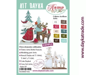Kit DIY Père Noël, Cerf et Sapins Dayka


