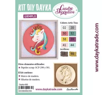 Kit DIY Cuadro Infantil Unicornio Dayka