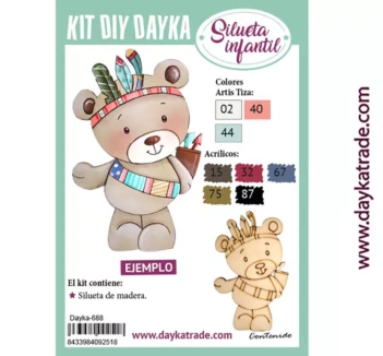 Kit DIY Osito indio Dayka 10x7cm