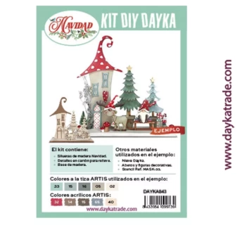 Kit DIY Casita con Papá Noel y Reno Dayka 843