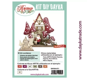 Kit DIY Casita de Papá de Navidad con Setas Dayka


