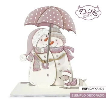 Kit DIY Muñecos de Nieve con Paraguas Dayka