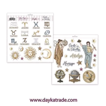 Die-cuts escritos nas estrelas Dayka