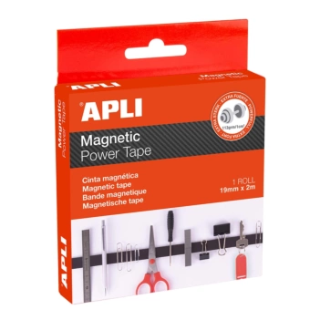 Cinta adhesiva magnética Apli 19mmx2m