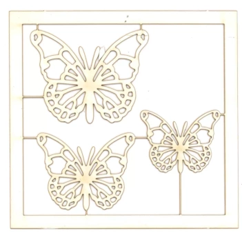 Silueta de cartón Trío de mariposas Dayka