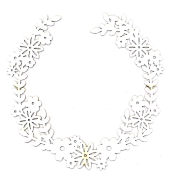 Silueta de cartón Corona de flores Dayka