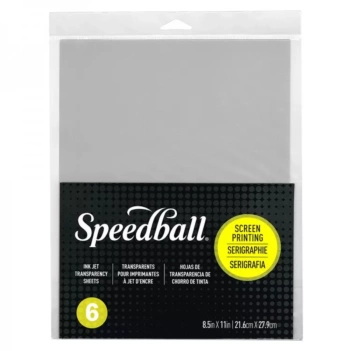 Set of 6 transparent sheets for Speedball A4 screen printing