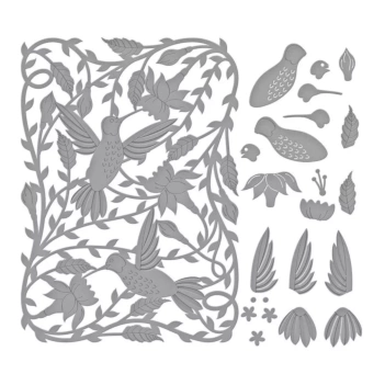 Spellbinders Stanzschablone Delicate Floral Hummingbird 