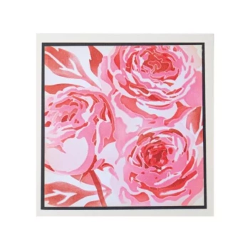 Peony Sizzix Stencil Template Set 15x15cm