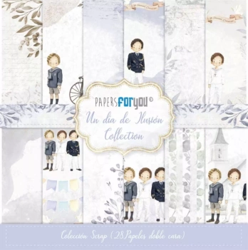 Kit de Scrapbooking Un Día de Ilusión Niños PapersForYou 20x20cm