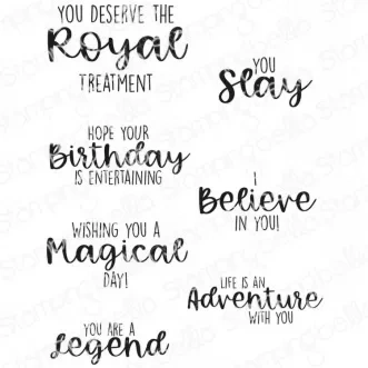 Fairytale Sentiment Stamping Bella Rubber Stamps