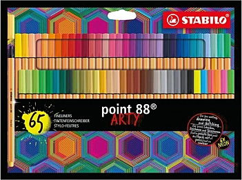 Ensemble de 65 marqueurs Point 88 Arty Stabilo