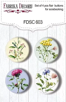 Zestaw 4 Przypinek Summer Meadow #1 Fabrika Decoru