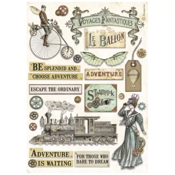 Papel de arroz Elements Voyages Fantastiques Stamperia 21x30cm