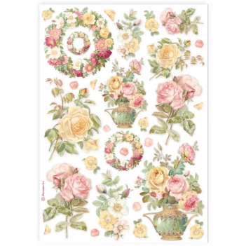 Papel de arroz Corazones Best Sellers Stamperia 21x30cm