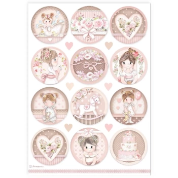 Papel de arroz Alice Elementos Best Sellers Stamperia 21x30cm