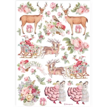 Papel de arroz Casas y Animales Classic Christmas Stamperia 21x30cm