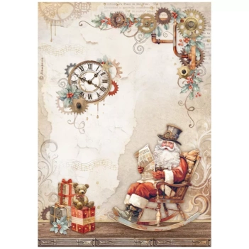 Papel de arroz Bolas de Nieve Romantic Gear Up For Christmas Stamperia 21x30cm