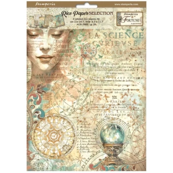 Papel de Arroz Cosmos Fortune Stamperia 21x30cm