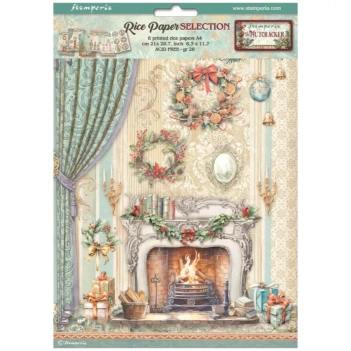 Papel de arroz Círculos The Nutcracker Stamperia 21x30cm