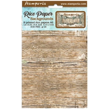 Set of 8 rice papers Songs Of The Sea Stamperia 10x15cm