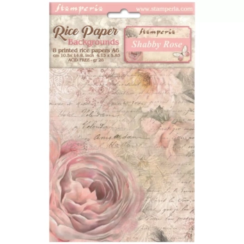 Papel de Arroz Reloj Shaby Rose Stamperia 21x30cm