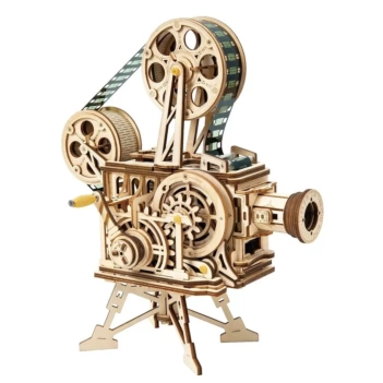Klassisches 3D Madness Toys Kinoprojektormodell aus Holz