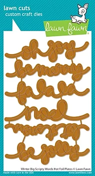 Folie Winter Grote Scripty Words Lawn Fawn Stencil