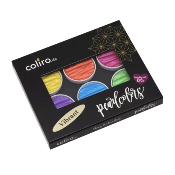 Finetec Coliro Pearl Aquarell Set mit 6 Pigmenten - Vibrant