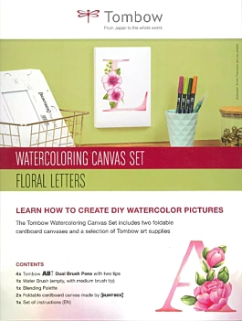 Tombow Aquarell-Leinwand-Kit - Floral Letters