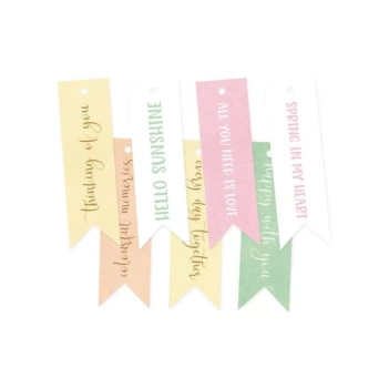 Die-cuts de tags circulares #01 The Four Seasons Spring Piatek

