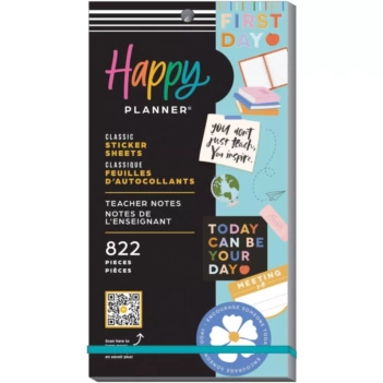 Super Pack Stickers Teacher Notes Classic Happy Planner