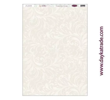 Fabric DTXM-2031 Beige Floral Background Pattern Blessings Dayka 33x70cm