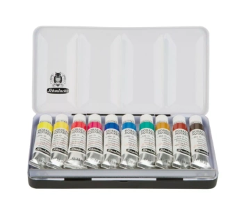 Schmincke Horadam Metallkasten 10 Aquarelltuben 15ml