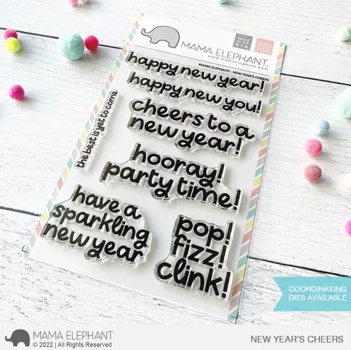 New Year's Proost Mama Elephant Clear Stamp Set