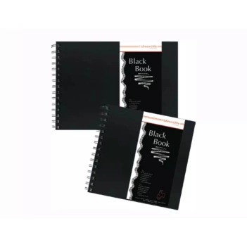 Black Book Hahnemühle bloc spirale noir lisse 250gr/m2