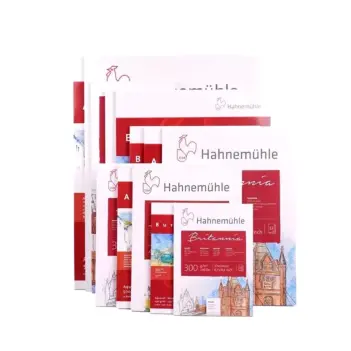 Bloco aquarela Britannia Hahnemühle grão acetinado 300gr/m2