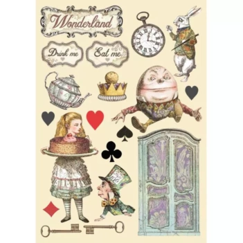 Die-Cut de Madera Alice Cake Alice Through the Looking Glass Stamperia

