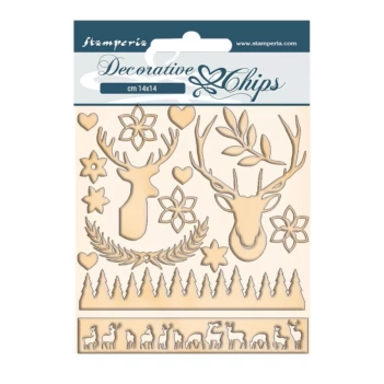 Die-Cuts Deer Pink Christmas Stamperia

