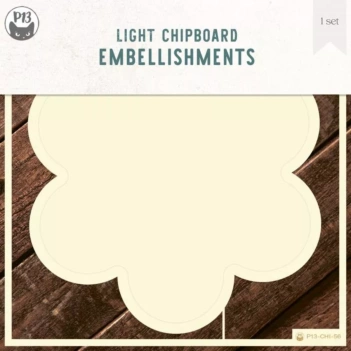 Die-Cuts Light Chipboard Deco Base Flower P13 15x20cm
