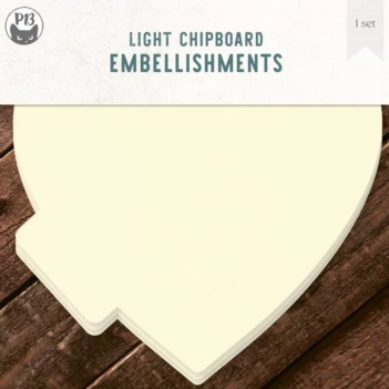Die-Cuts Light Chipboard Deco Base Heart P13 15x20cm