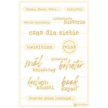Die-Cuts Light Chipboard Frases en Polaco The Garden of Books Piatek

