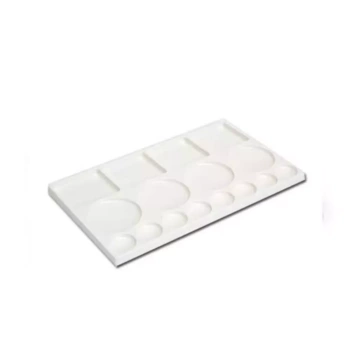 Paleta rectangular de plástico 16x30 cm.