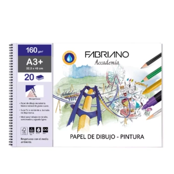 Bloc de dibujo y pintura Fabriano Accademia A3+ 160g/m²