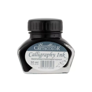 Tinta de caligrafía negra Cretacolor