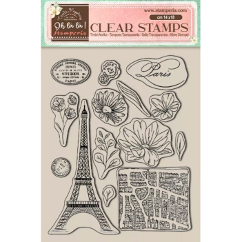 Set de sellos transparentes Torre Eiffel Oh là là! Stamperia