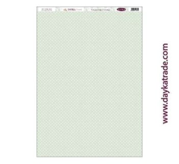 Tela DTXM-2010 Patrón Fondo Puntos Verdes Dayka 33x70cm