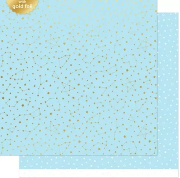 Papier Twinkling Blue Let It Shine Sterrenhemel Gazon Fawn 30x30cm
