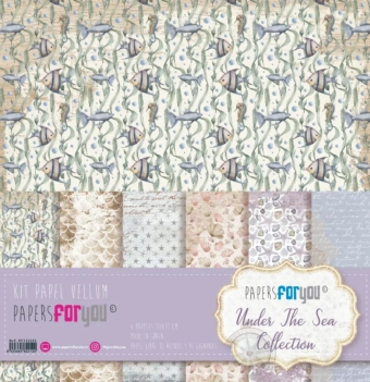 Kit Papel de Tela Under the Sea PapersForYou 30x30cm