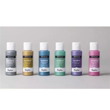 Rayher Metallic Set van 6 Potjes Verf 60ml